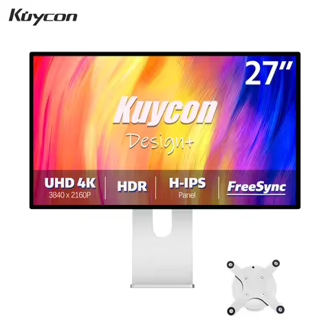 Kuycon P27G Desktop Monitor 27-inch Aluminum Alloy HDMI Adaptive 4K Computer Display With 99%sRGB VE