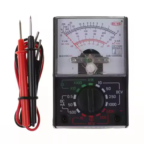 MF-110A AC/DC Analog Multimeter With Test Pen Dc/ac 250V 1000V Voltmeter 250ma Ammeter Meter Analog 