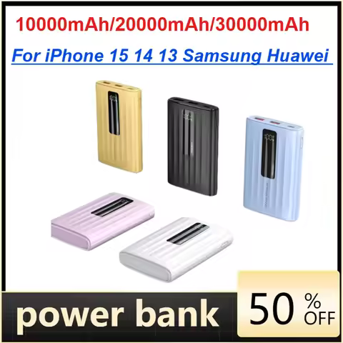 10000mAh 20000mAh 30000mAh Power Bank 22.5W PD Fast Charging PowerBank For iPhone 15 14 13 Samsung H