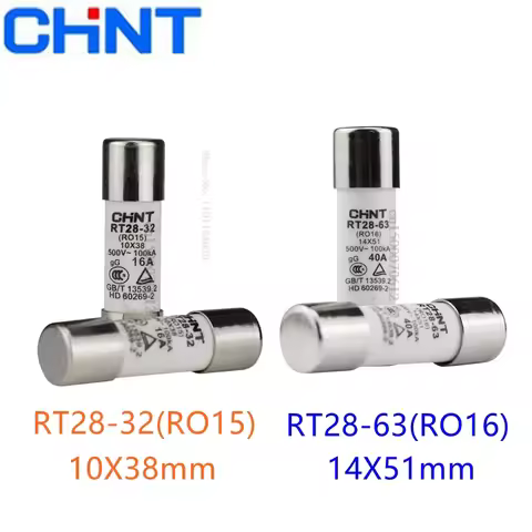 CHINT RT28-32 (RO15) 10X38 RT28 63 (RO16) 14X51 500V 2A 10A 16A 20A 25A 32A 40A 50A 63A Fuse Fusible