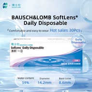Bausch & Lomb 30ชิ้นแผ่น Soflens 1วันคอนแทคเลนส์ Hilafilcon B 59% ให้ความชุ่มชื้นและสะดวกสบายคอนแทคเ