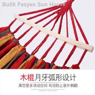 ☢✌✳Kanvas bengkok kayu bertetulang buaian tahan haus luaran tunggal berkembar Qianqiu kerusi gantung dalaman bilik tidur