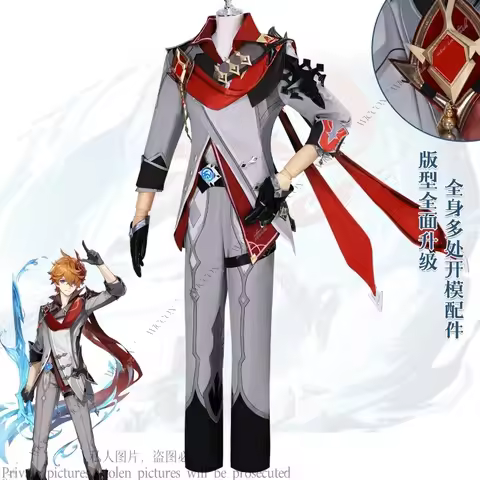 Tartaglia Genshin Impact Game Cosplay Shoes Wig Costume Ajax Childe Fatui Snezhnaya Foul Legacy Tran