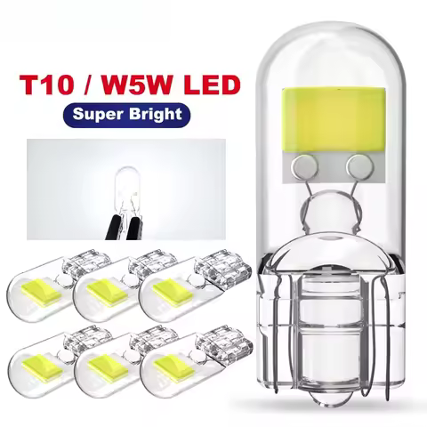 2/6x W5W T10 Led Bulbs Canbus W5W Sapphire COB Drive-Free Led Wedge Bulb 6000K 168 194 Led 5w5 Car I
