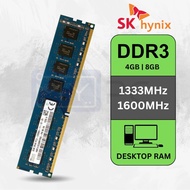 *Local Stock DDR3 SK Hynix RAM Desktop 1333Mhz 1600Mhz 4GB 8GB Laptop RAM