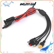 MURRAY  Panel Extension Cable, 4 in 1 MC4 to DC5521 7909 XT60 Female Connector  Wire, Connector 30A 