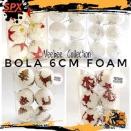 READY 6cm mica Christmas balls Cork material AN190-AN91-AN192-362-AN45-AN44-AN213 Christmas tree toy