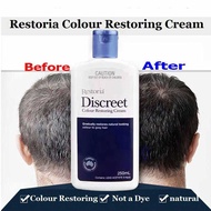 Discreet Restoria Discreet Grey Hair Color Restoring Cream Treatment Unisex 250ml- No Box