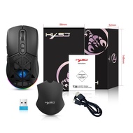 Dual Mode Gaming Mouse 2.4G bt5.1 Wireless Mouse GAMING สำหรับแล็ปท็อป4800ปรับได้ ERGONOMIC Optical 