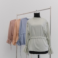 Moi.label Alaia Blouse | Women's Blouse | Women's Blouse top | Women's drawstring Blouse | Women's b