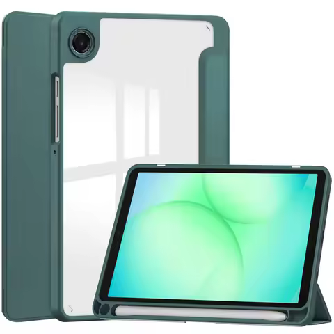 Funda For Samsung Galaxy Tab A11 8.7 inch 2025 Case Acrylic Back Folding Stand Cover Tablet SM-X130 