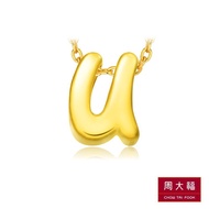 CHOW TAI FOOK 999 Pure Gold Alphabet Pendant (U to Z)