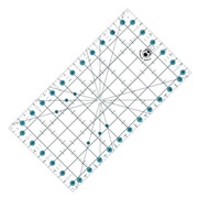 Headley Tools Quilting Ruler, Sewing Ruler (6.5"x 12"), Acrylic Quilters Ruler with Double Colored G