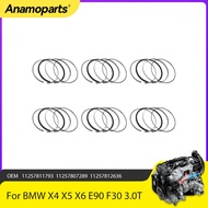 Engine Parts 6X Piston Ring Set Fit 3.0 For 04-16 BMW 3/4/5/6/7/X3/X4/X5/X6 E90 F30 F80 3.0T 24V Die
