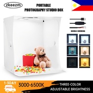 Zkeezm 30/40CM Studio Light Box Photography Box Mini Studio Box LED Lights Folded backdrops Studio