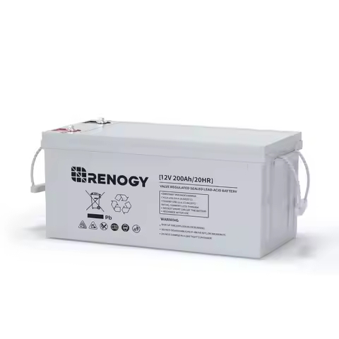 Renogy Deep Cycle AGM Battery 12 Volt 200Ah, 3% Self-Discharge Rate, 2000A Max Discharge Current, Sa