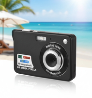 Mini V2 Digital DGI Camera, 48MP Rotatable Ultra-Thin with 2.7 Inch LCD and 8x Zoom for Shooting  Ka