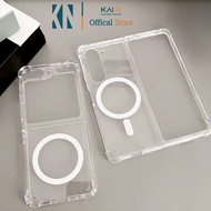 Ốp Lưng Trong Suốt Hỗ Trợ Sạc Từ Tính Samsung Galaxy Z Flip 7 / Z Flip 6 / Z Flip 5 / Z Fold 5 / Z F