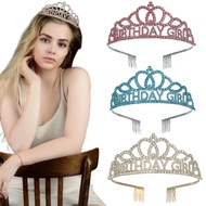 BIRTHDAY Party Crown BIRTHDAY GIRL BIRTHDAY GIRL Princess Crown Rhinestone Happy BIRTHDAY Headdress