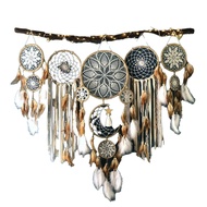 【Qiug Mall】-5 Piece Dream Catchers Boho Wall Decor Rope Wall Decoration Wall Hanging Wedding Home De