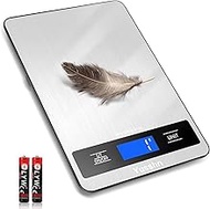 Digital Kitchen Scale - Precision Food Scale for Cooking & Baking (1g/0.05oz Accuracy) - Waterproof 