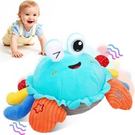 Baby Toys 1 Year Old 6-12 Month Tummy Time Toys Crawling Crab Musical Dancing Walking Moving Bouncin