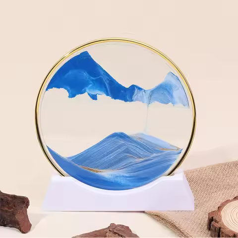 3D Sandscape Moving Sand Art Picture Kinetic Quicksand Deep Sea Hourglass Dynamic Flowing Sand Paint
