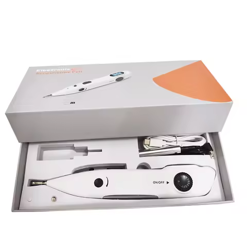 Acupuncture Pen Electronic Muscle Stimulator TENS Laser Pointer Detector Digital Display Laser Thera
