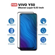 CASE888 Tempered Glass 5D 6D 9D 21D Vivo Y50 Full Coverage Ultra HD - BLACK