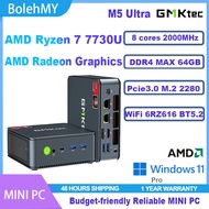 GMKtec M5 Ultra MINI PC AMD Ryzen 7 7730U 2*DDR4 M.2 2280 PCIe SSD WiFi 6 BT5.2 2.5G LAN(RJ45)*2 Gam