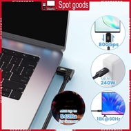 XI USB C Cable 80Gbps Speed 240W Charging Double 8K Monitor Support Universal Connection for Laptop 