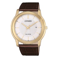 Citizen Eco-Drive AW1212-10A Analog Quartz Brown Leather Strap Men Watch