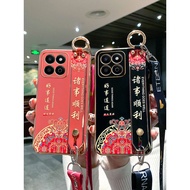 Suitable for Huawei honor Play 60plus Phone Case ALT-AN00 Wristband Shock-resistant Silicone Case Pr
