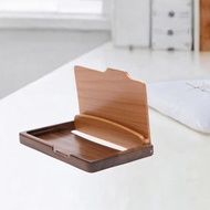 [trdfdv] Name Card Holder Lightweight Credit Card Organizer Wood Business Card Holder