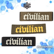Civilian Brands Font Tag Patch