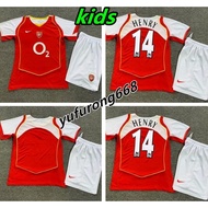 04-05 Arsenal Home Retro kids Kit Red Vintage Children's Football Shirt Henry