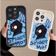 For iPhone 13 Pro Max 12 Pro Max 11 Pro Max Phone Case Spider Man Parallel Universe Miles Morales Angel Eye Soft Back Cover