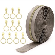 4.5 meters zipper + 10 zipper heads 5 #colored zipper with 10 zipper heads multi-color optional