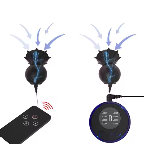 Electric Shock Nipple Sucker Enlarger Nipple Clamp Pussy Pump Clit Clip Vacuum Stimulate Breast Enla