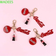 WADEES Coke Bottle Keychains Bag Trinket Cola Cover Cool And Refreshing Gift Coke Bottle Cartoon Key