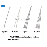 PWM Splitter Extension Cable White 4 Pin PWM Fan Power White