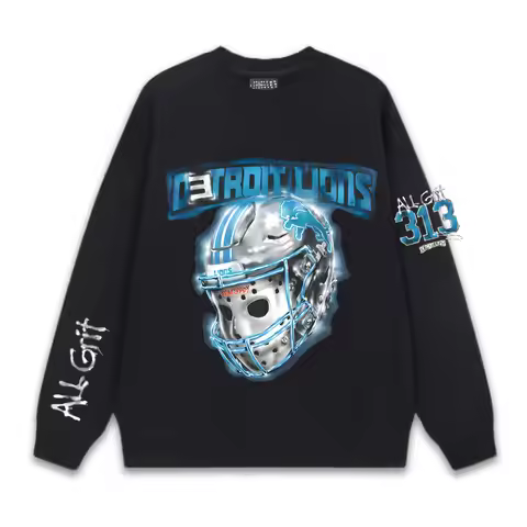 EMINEM X LIONS ALL GRIT LONGSLEEVE 2025 New American rapper Eminem Same As Official Website Autumn/W