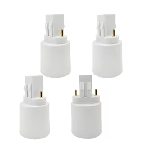 4pcs Gx23 to E26/E27 Lamp Base Holder Socket Adapter, Refinded Gx23 to E26/e27 Bulb Base Converter C