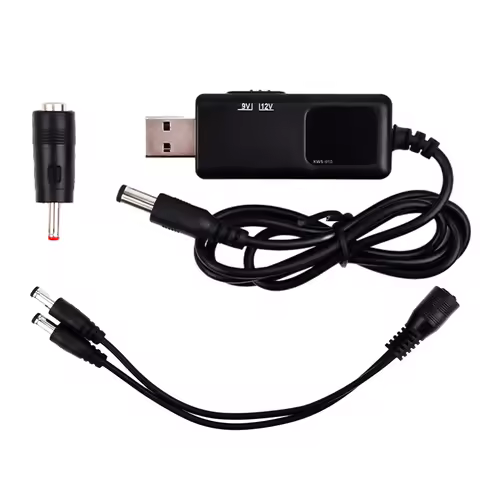 USB To DC 5.5/3. 5mm Plug 5V to 9V 12V USB Power Boost Line USB DC Power Cable Adapter For Route WIF