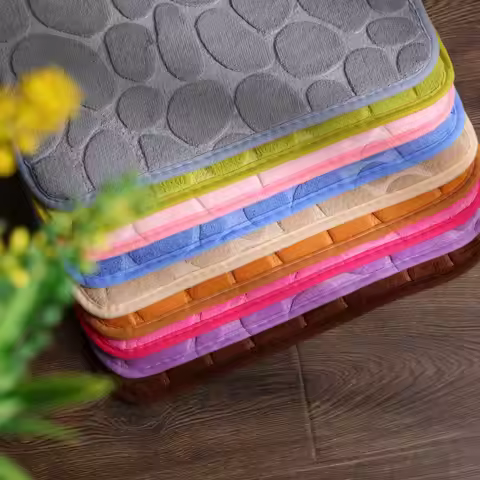 Cobblestone embossed door mat non-slip absorbent bath mat Floor decoration mat Shower room bath mat 
