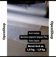 4x4 M. Plastik Terpal Serbaguna Plastik Kolam Atap Green house Ternak Budidaya Bangunan Penutup Peli