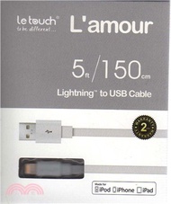 247.【Le touch】1.5M MFi認證 Apple Lightning充電傳輸扁線（白）