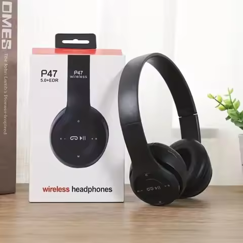Stereo P47 Headset 5.0 Bluetooth Headset Folding Series Wireless Sports Game Headset Foldable Wirele