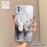 Softcase Samsung Galaxy A01 - Rajacase - Samsung Galaxy A01 Case - Butterfly Case Motif - Samsung Ga