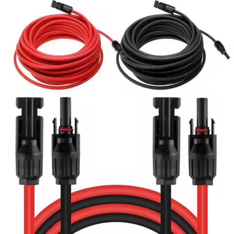 1-10m Solar Cable PV Wire Extension Red and Black Cable Assembly Wire 4mm² 6mm² 10AWG 12AWG with Wat